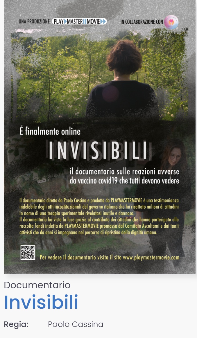 A Lecce “Invisibili”, il film sugli effetti avversi dei vaccini anti Covid