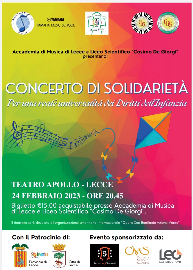 Lecce, 24 febbraio Concerto per i bambini della Nigeria