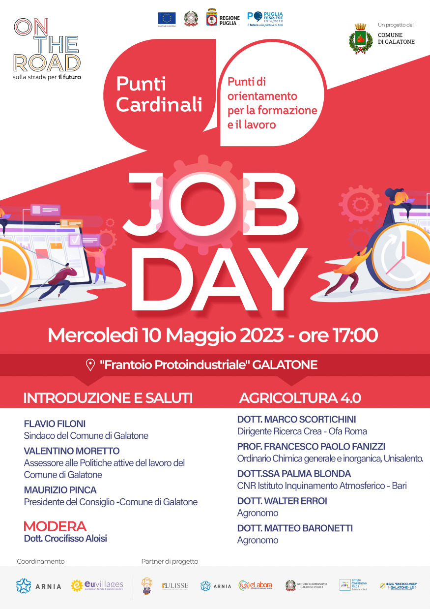 Galatone 10 maggio, Job day per l’Agricoltura.